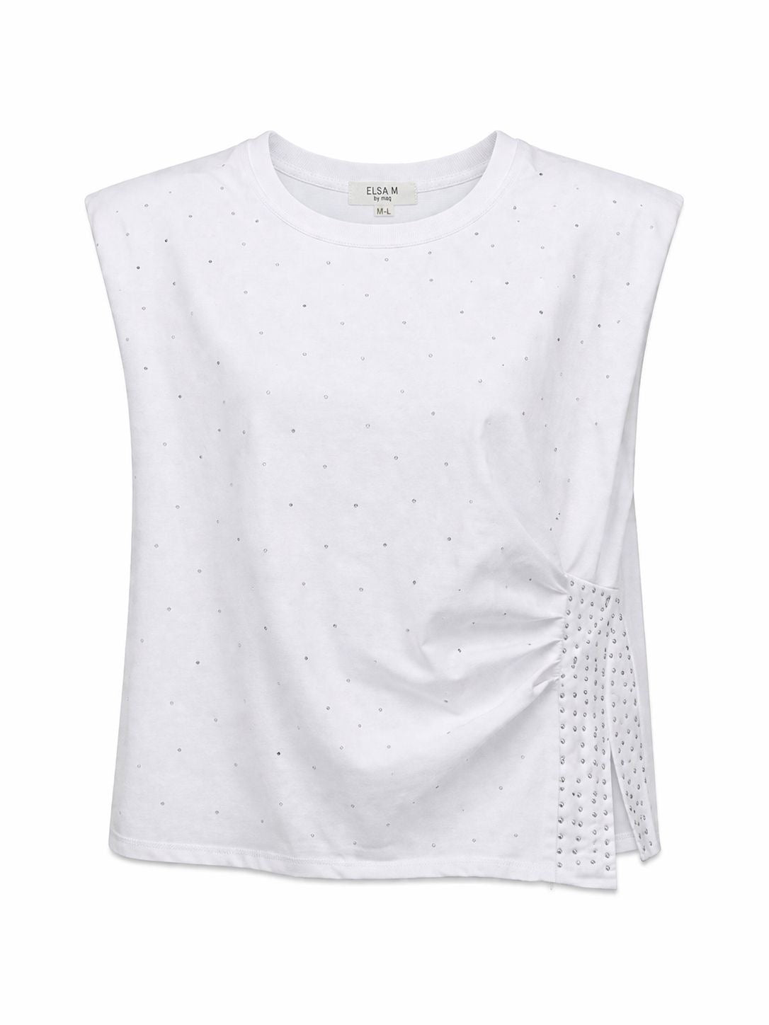 Camiseta blanca brillos
