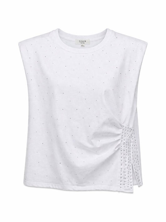 Camiseta blanca brillos