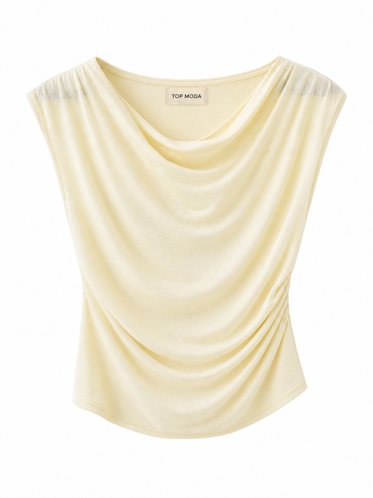 Camiseta amarilla frunce