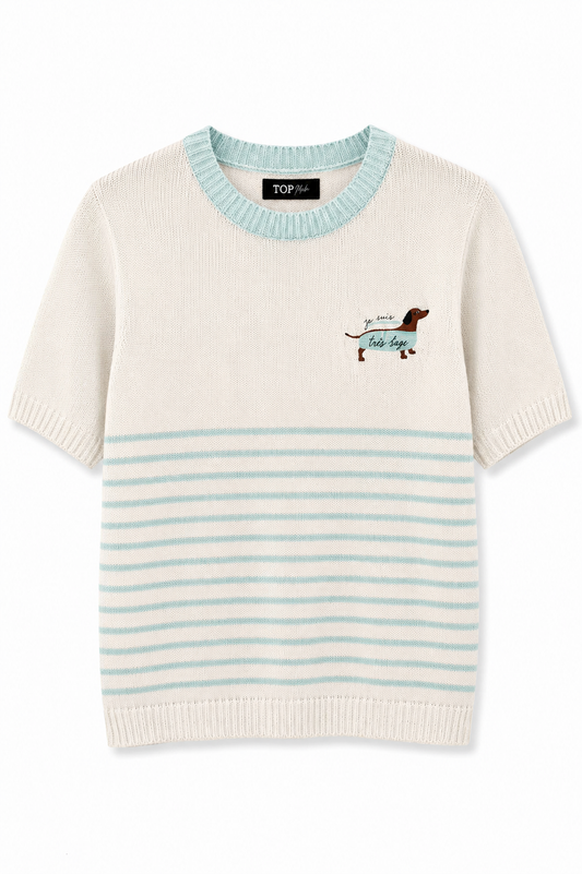Chaleco de hilo beige