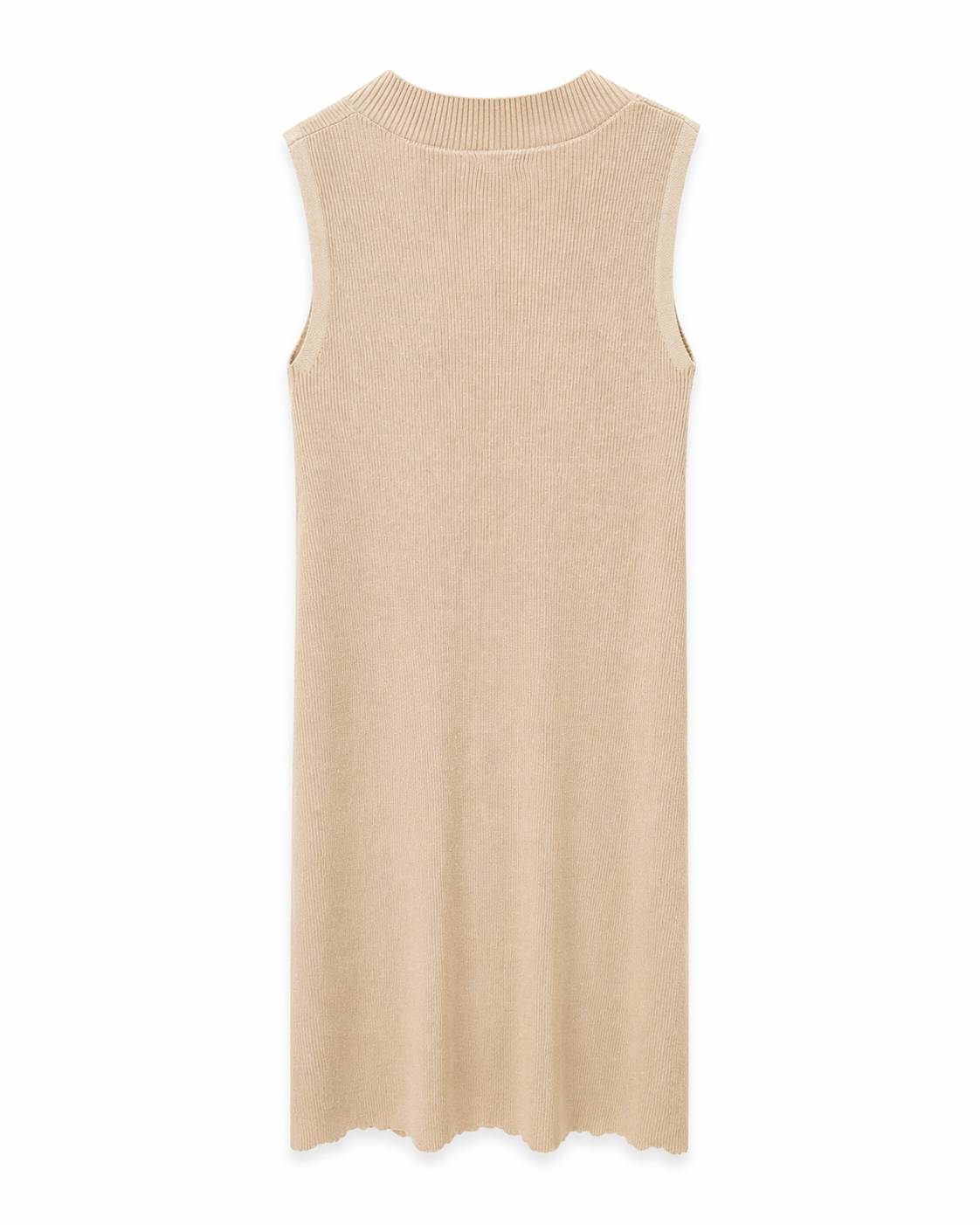 Vestido canalé con pañuelo