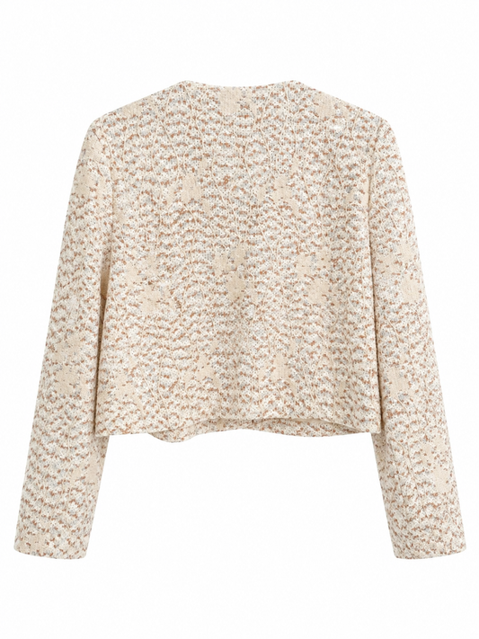 Chaqueta tipo Chanel salmón