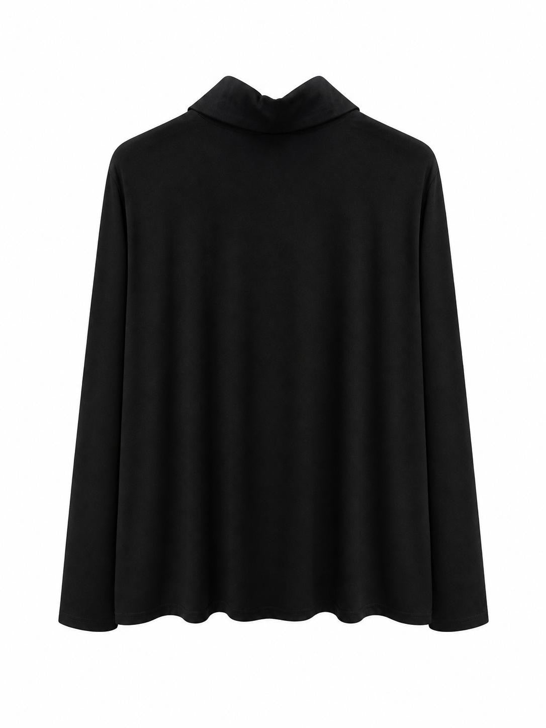 Camisa negra satinada