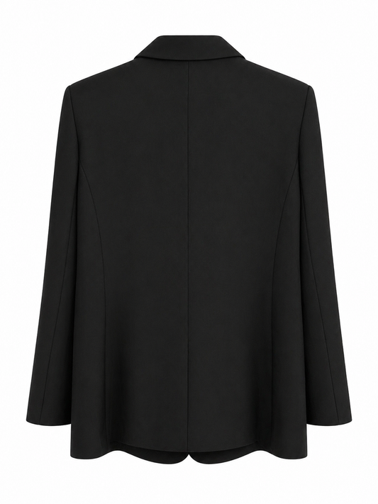 Blazer negra cruzada