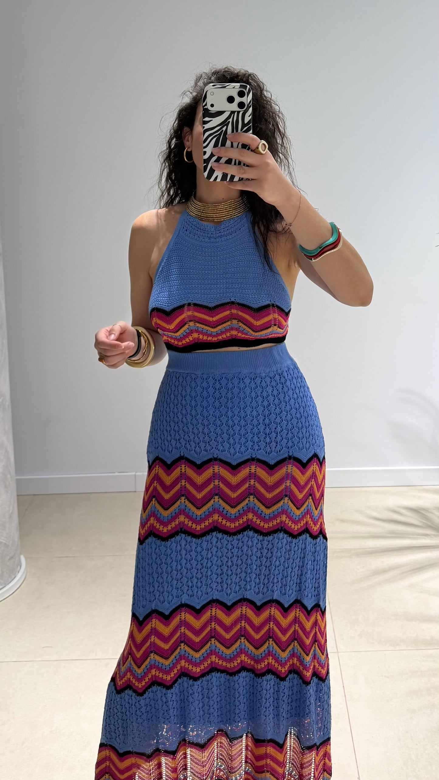 Conjunto de crochet azul