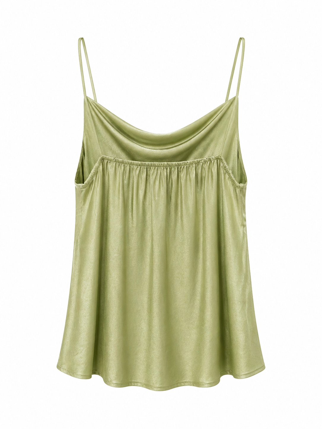 Top satinado verde