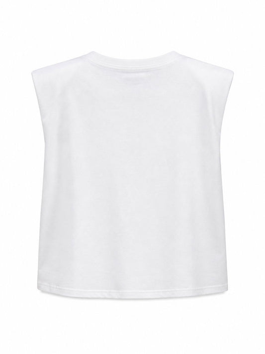 Camiseta blanca brillos