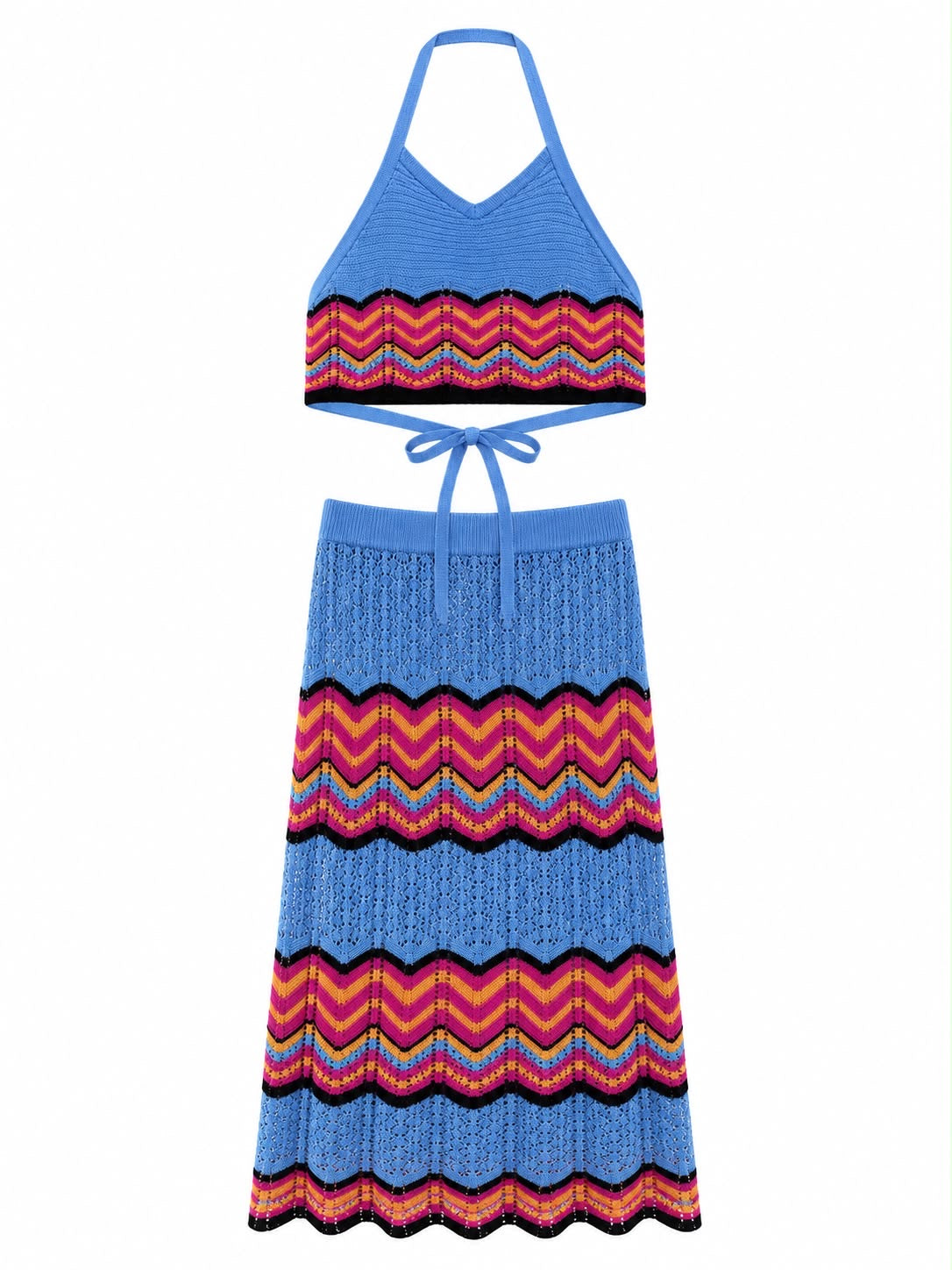 Conjunto de crochet azul