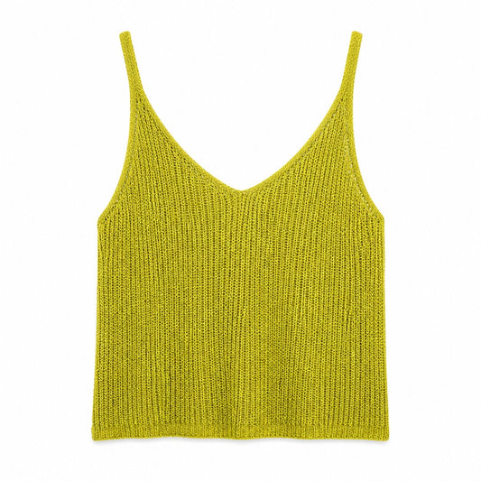 Top crochet verde lima