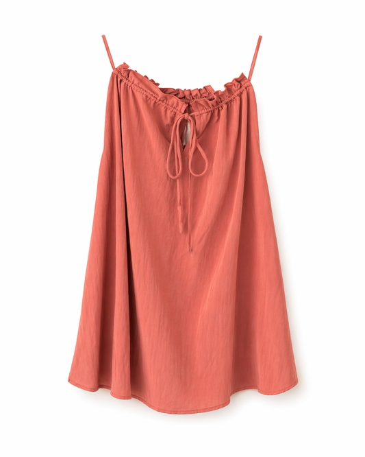 Camisa lino teja