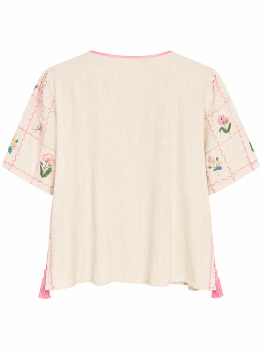 Conjunto beige estampado