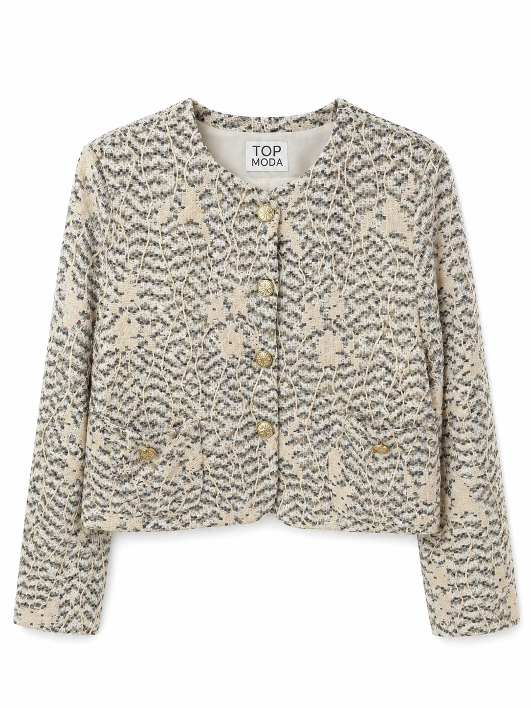 Chaqueta tipo Chanel azul