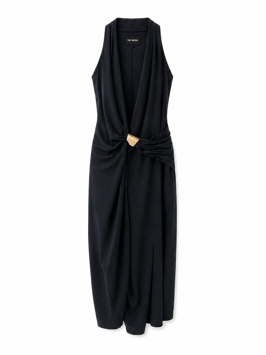 Vestido satinado azul