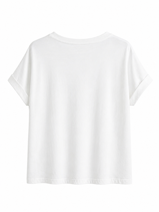 Camiseta blanca palmeras