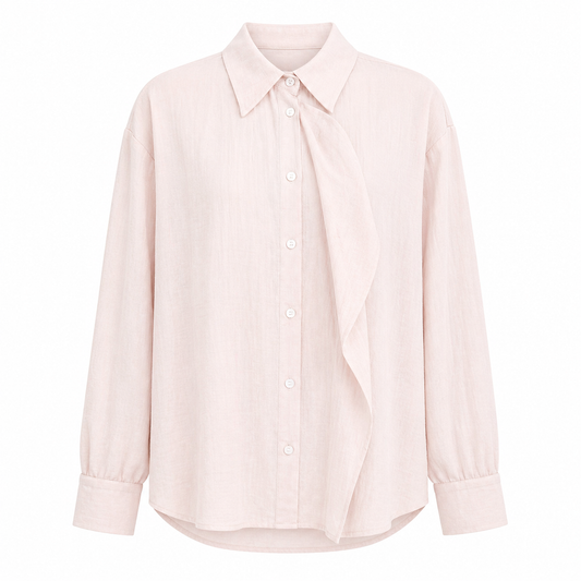 Camisa rosa volante
