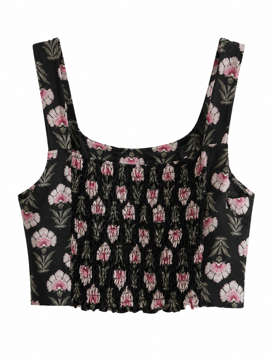 Top floral negro