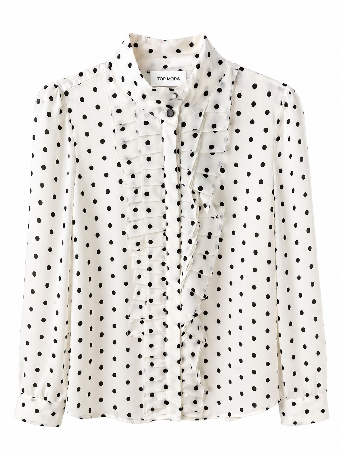 Camisa de lunares b&n