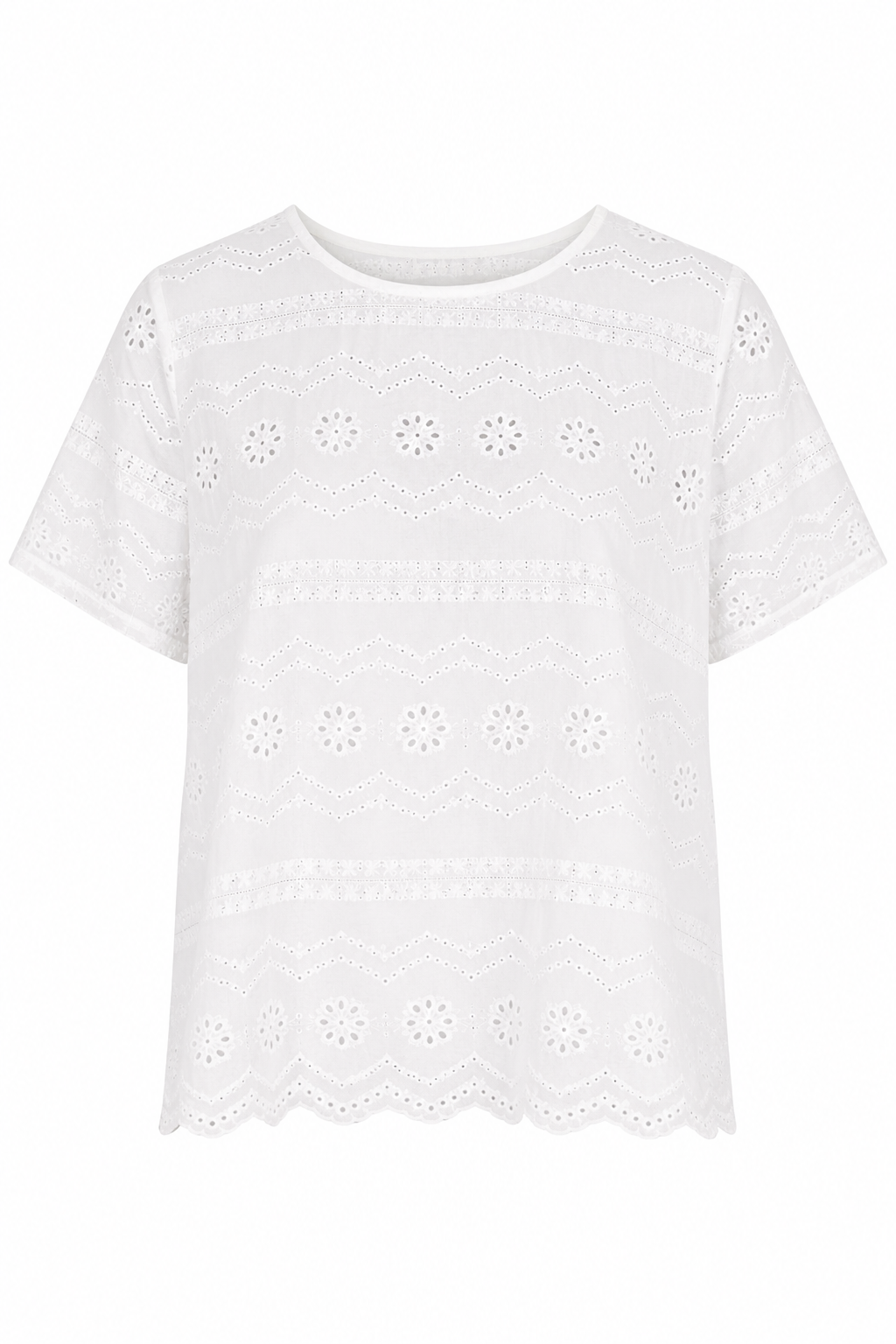 Camiseta perforada blanca