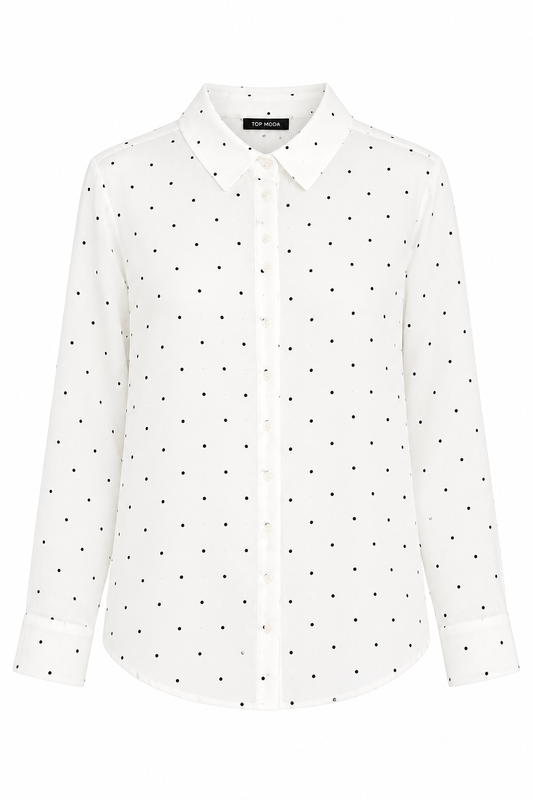Camisa lunares blanca