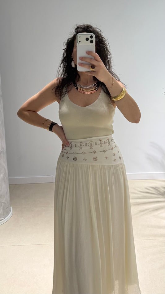 Falda beige