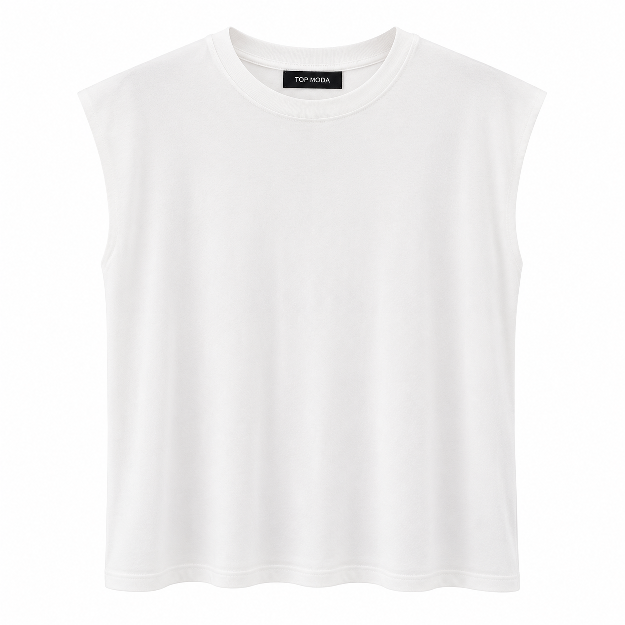Camiseta blanca hombreras