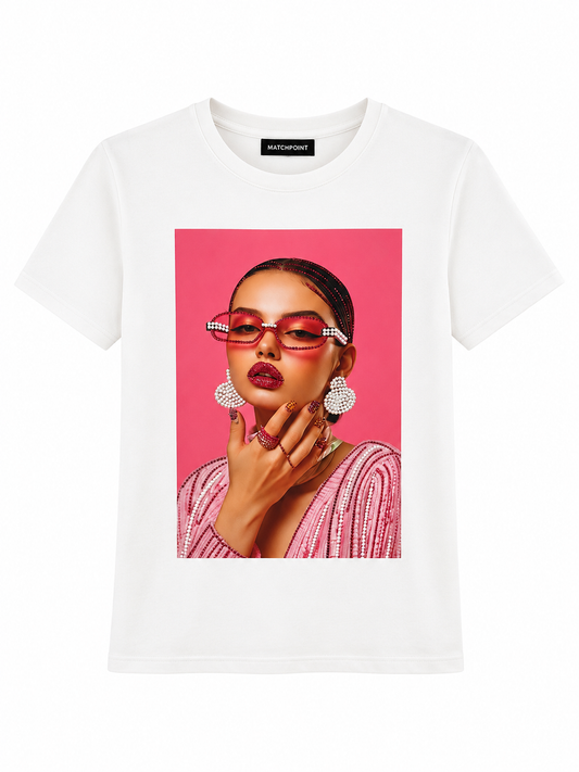 Camiseta muñeca perlas