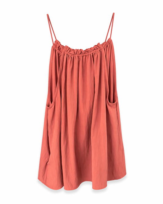 Camisa lino teja