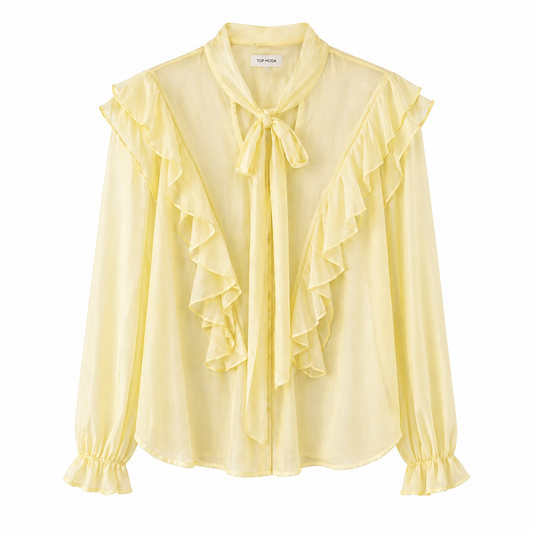 Camisa volantes lazada