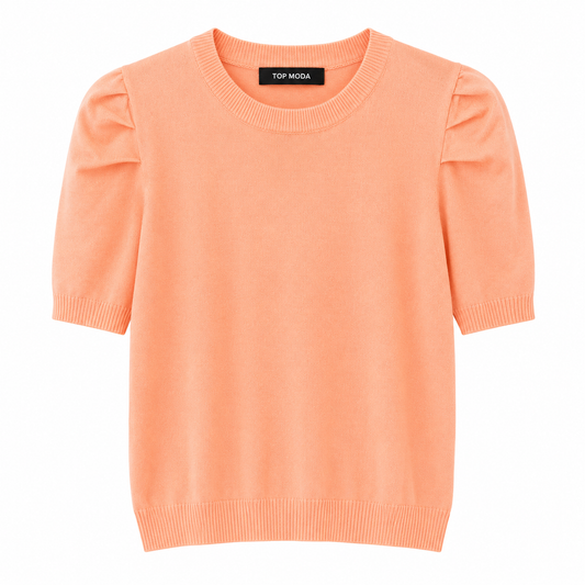 Camiseta de hilo salmón