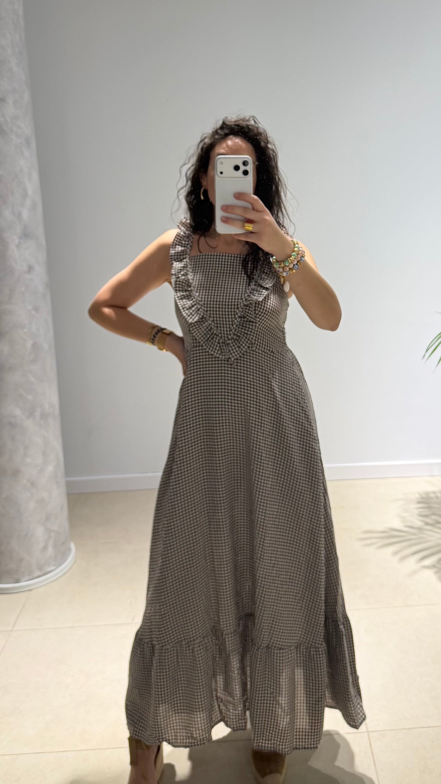 Vestido bichí marrón