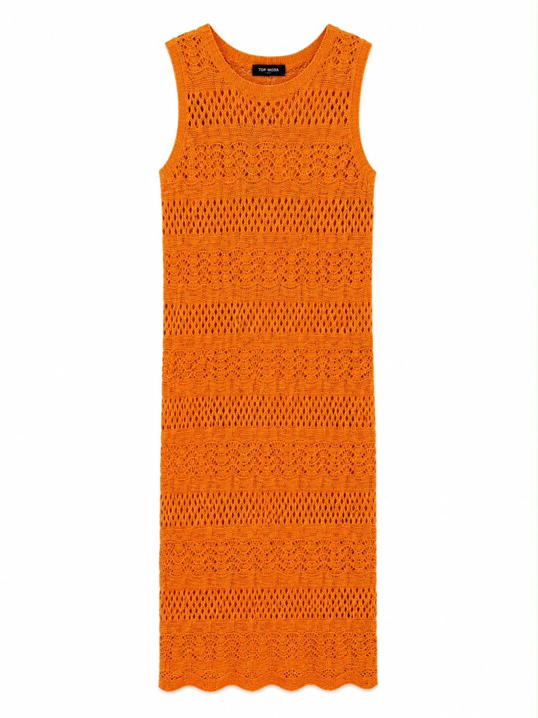 Vestido crochet naranja