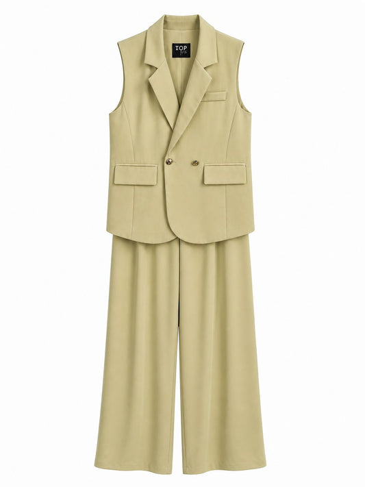 Conjunto chalequillo sin mangas