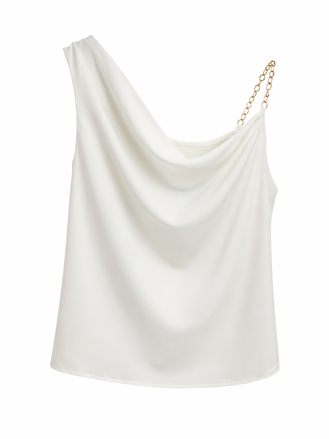 Top blanco manga cadena
