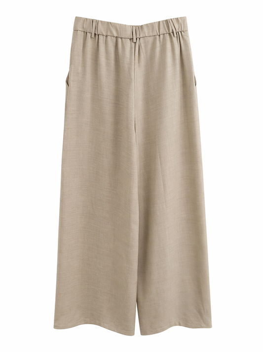 Pantalón suelto beige