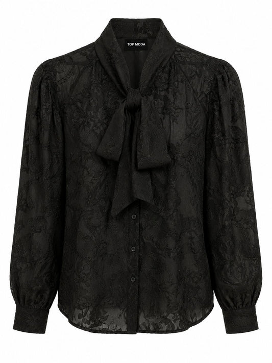 Camisa negra encajes