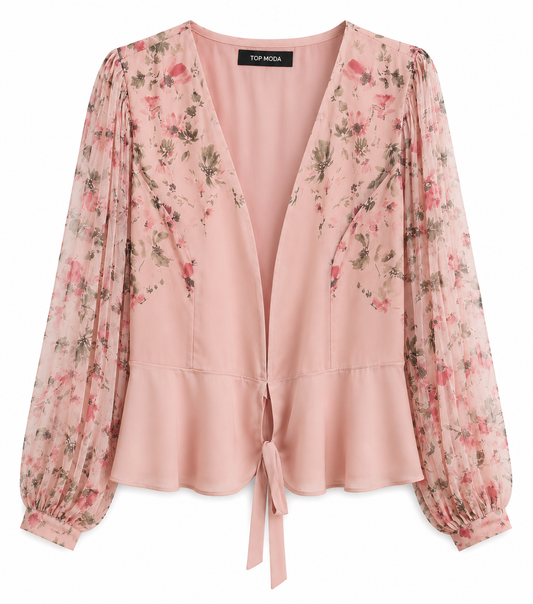 Camisa rosa floral