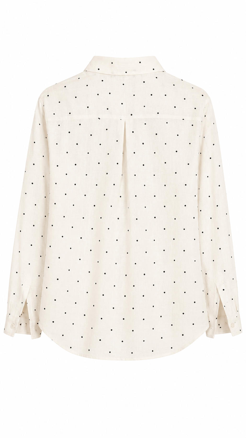 Camisa beige lunares de lino