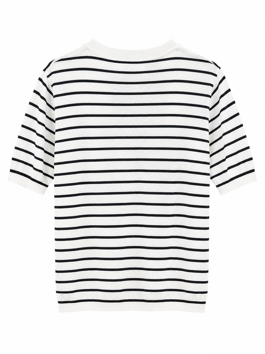 Camisa rayas cereza blanca