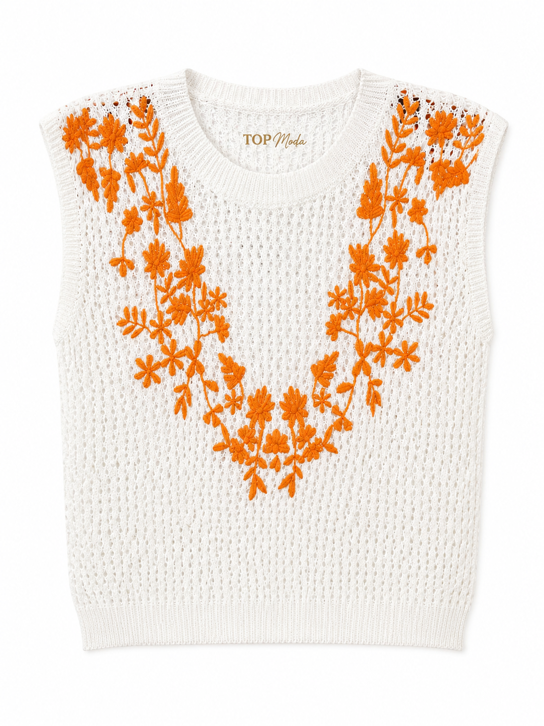 Chalequillo crochet beige