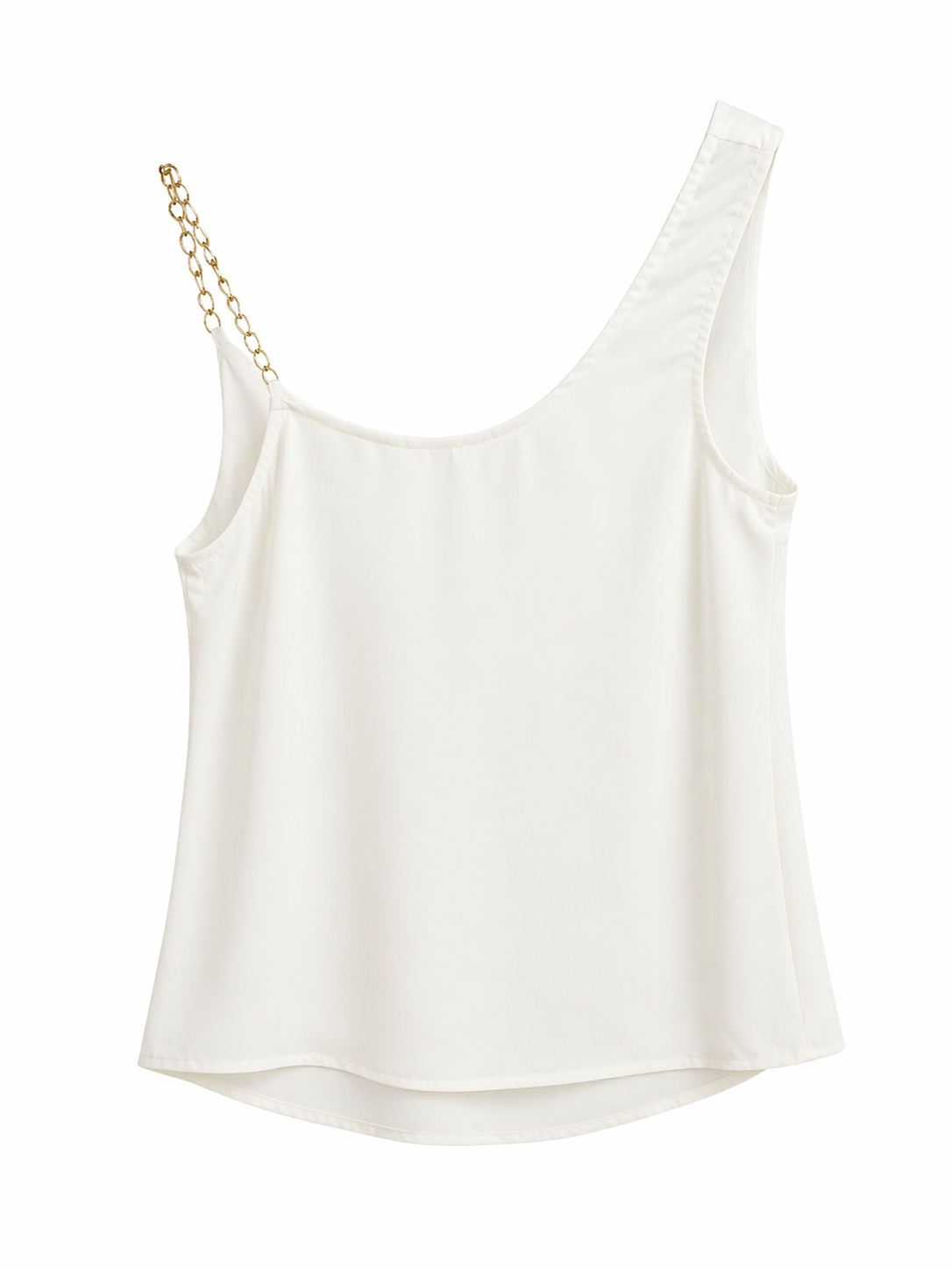Top blanco manga cadena
