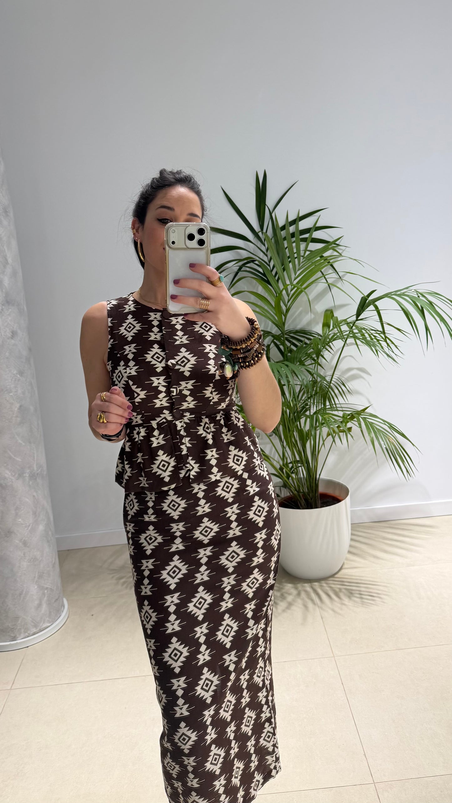 Conjunto de dos piezas estampado