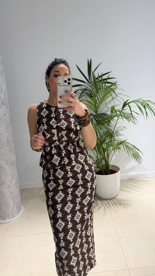Conjunto de dos piezas estampado