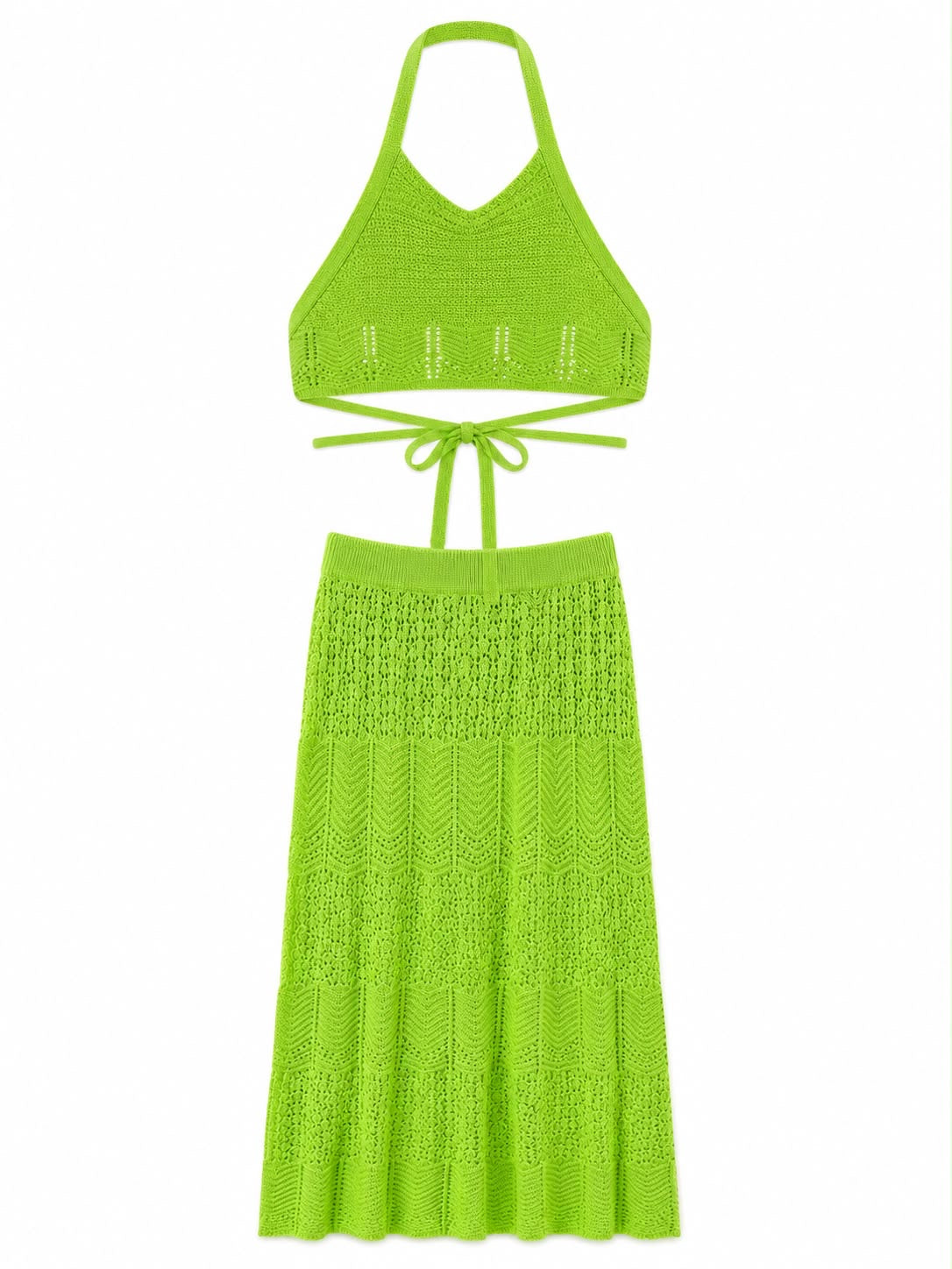 Conjunto de crochet verde
