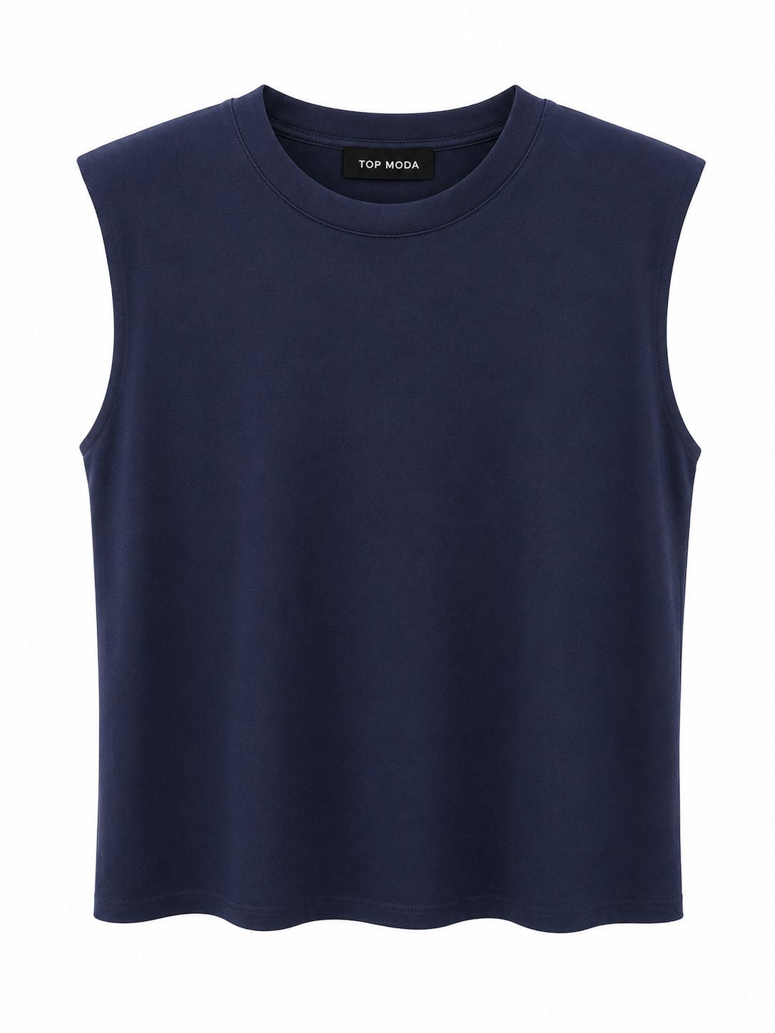 Camiseta azul hombreras