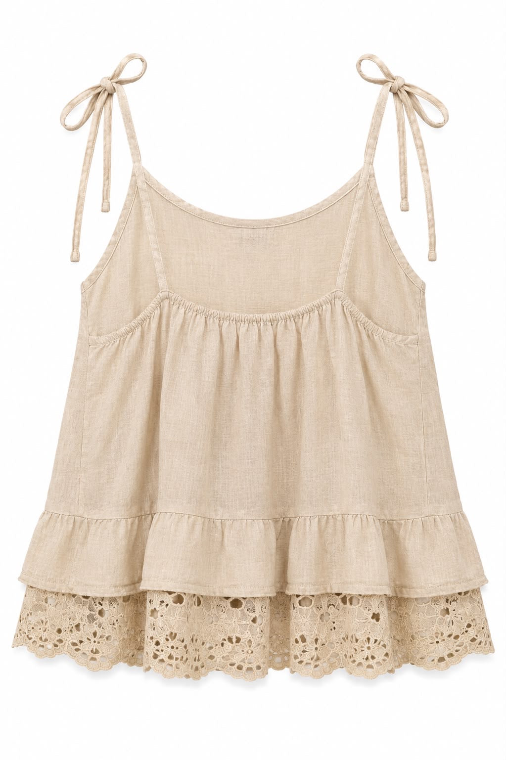 Top beige volante