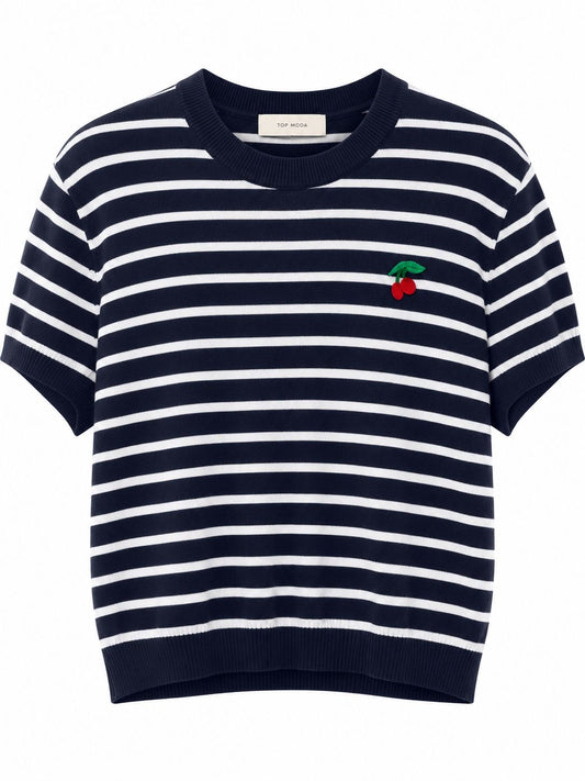 Camiseta cereza azul