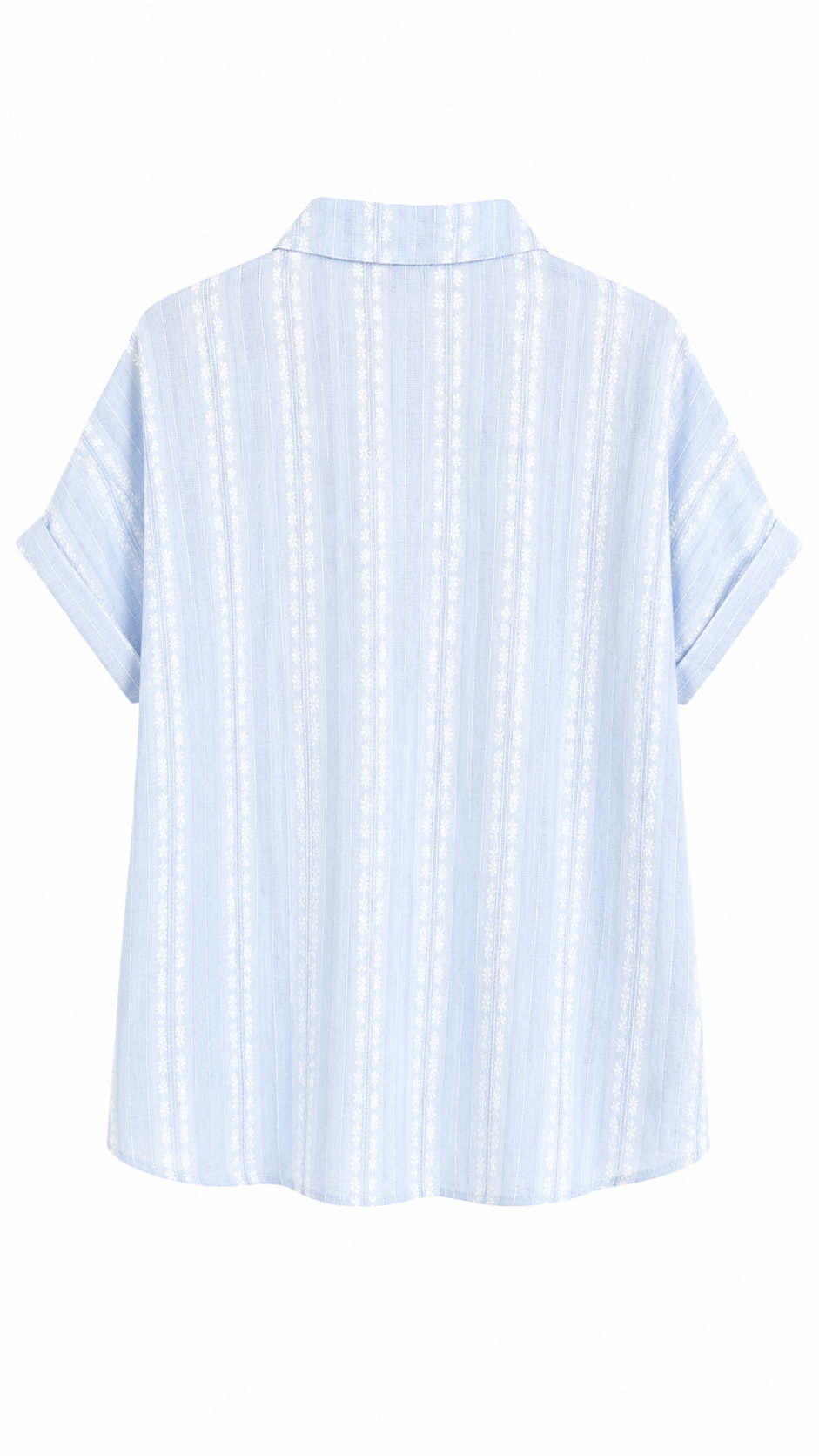 Camisa de lino celeste