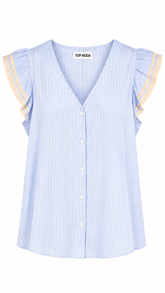 Camisa con bordado en la manga
