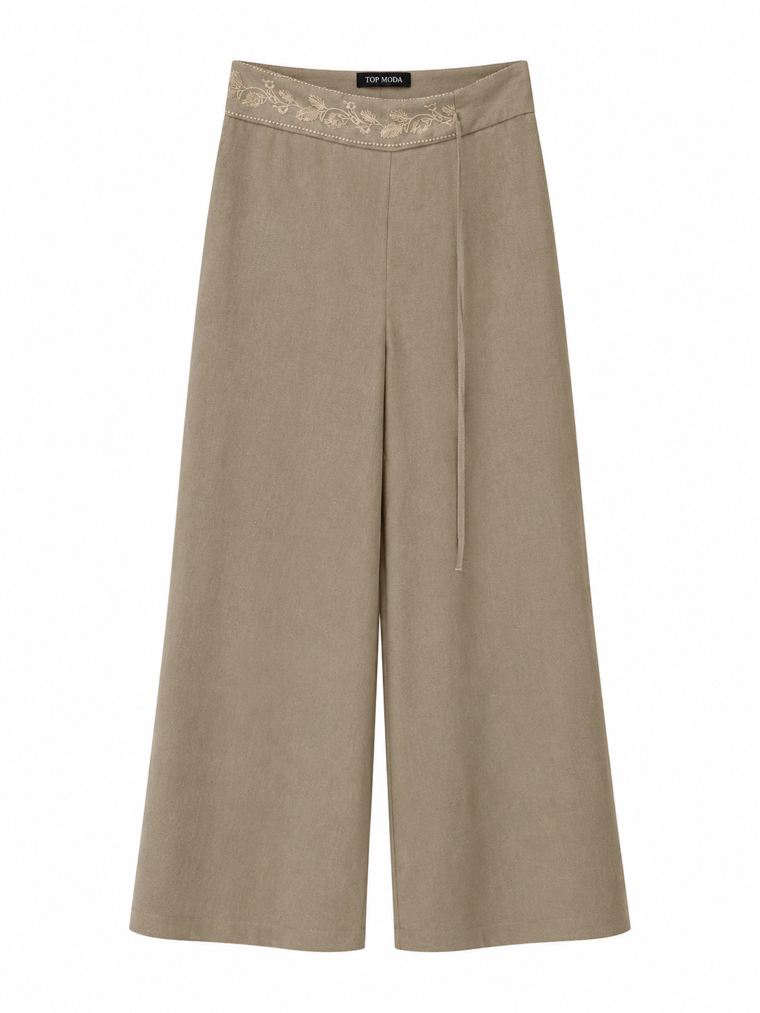 Pantalón de lino camel