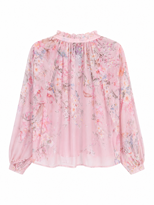 Camisa rosa estampado